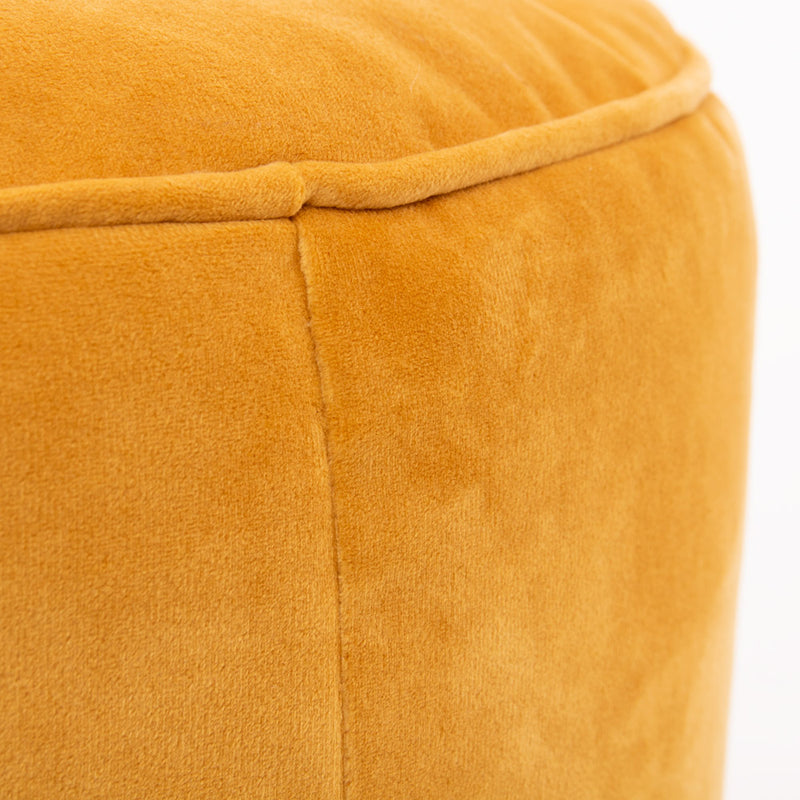Milano Velvet Pouffe Footstool - Ochre Yellow