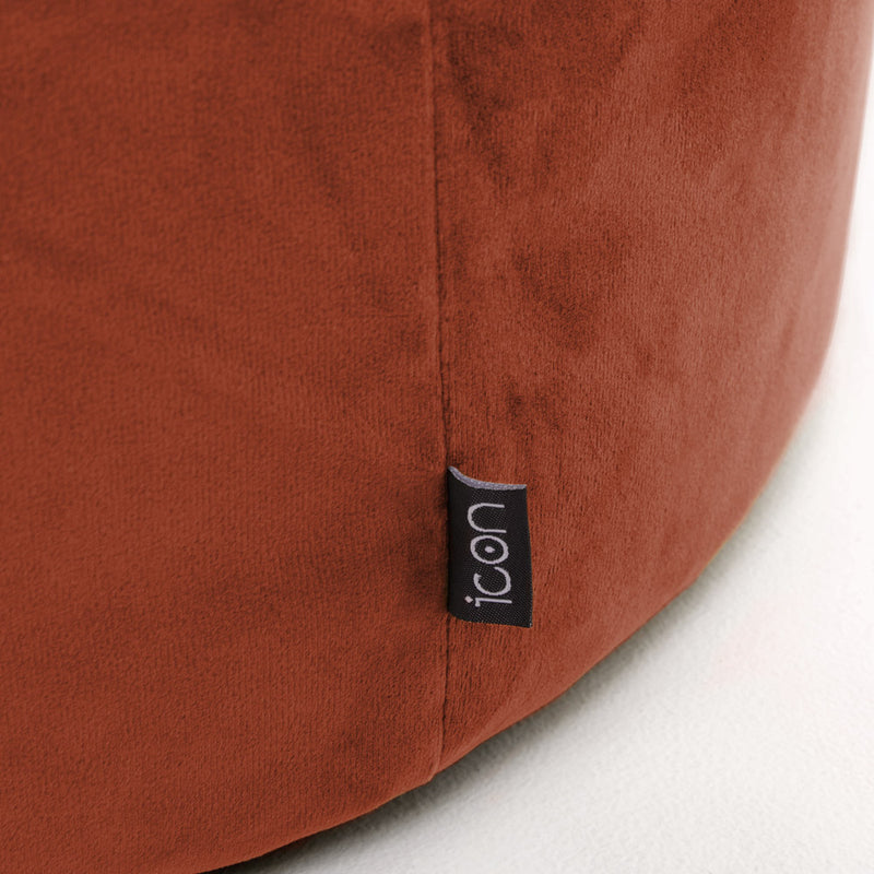 Milano Velvet Pouffe Footstool - Terracotta