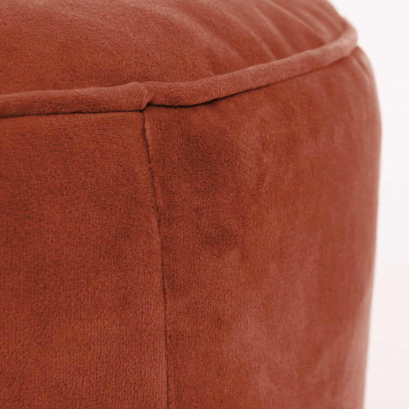 Milano Velvet Pouffe Footstool - Terracotta