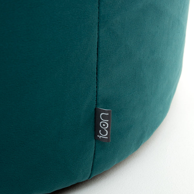 Milano Velvet Pouffe Footstool - Teal