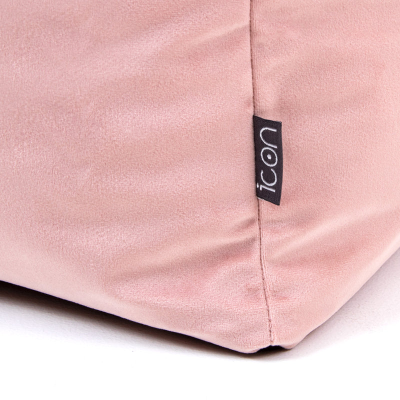 Amara Velvet Square Footstool - Pink
