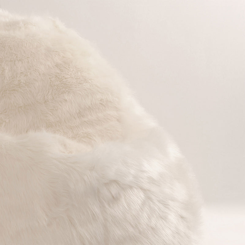 Faux Fur Dream Lounger Bean Bag - Beige