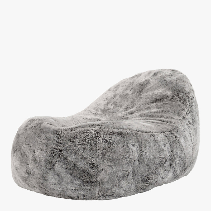 Faux Fur Dream Lounger Bean Bag - Grey
