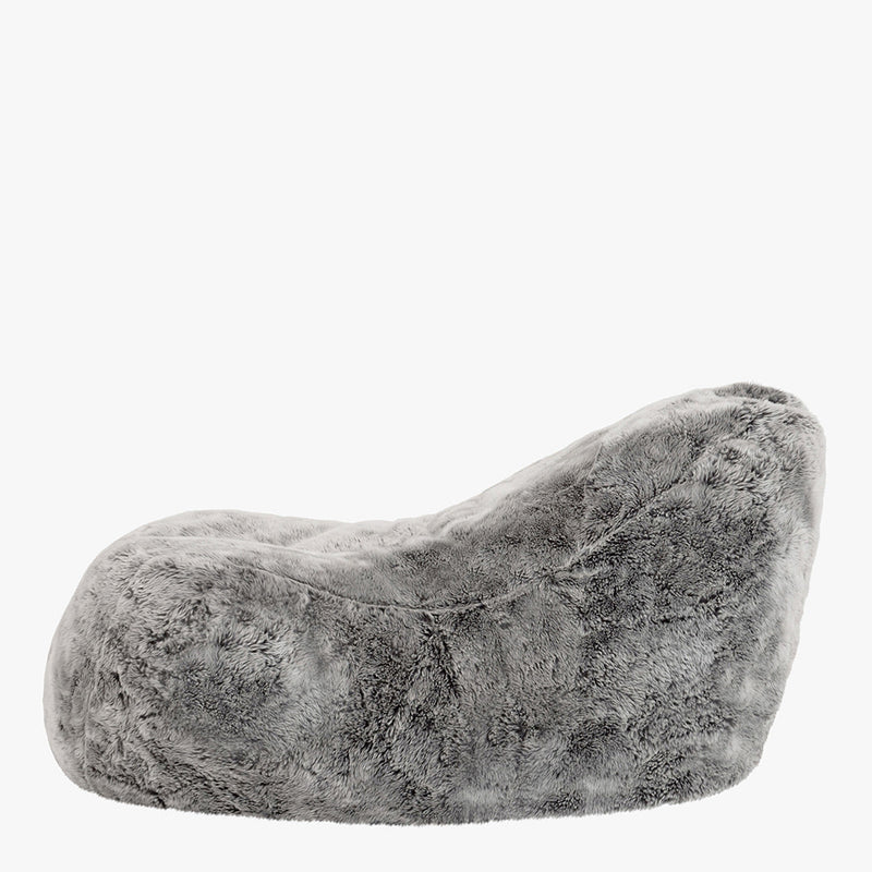Faux Fur Dream Lounger Bean Bag - Grey