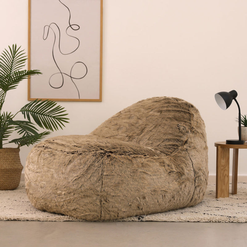 Faux Fur Dream Lounger Bean Bag - Mink