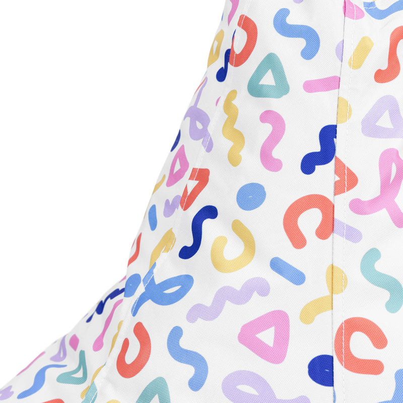 Kids Dalton Indoor-Outdoor High Back Bean Bag - Confetti Multicoloured