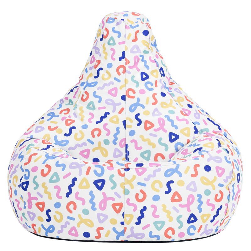 Kids Dalton Indoor-Outdoor High Back Bean Bag - Confetti Multicoloured