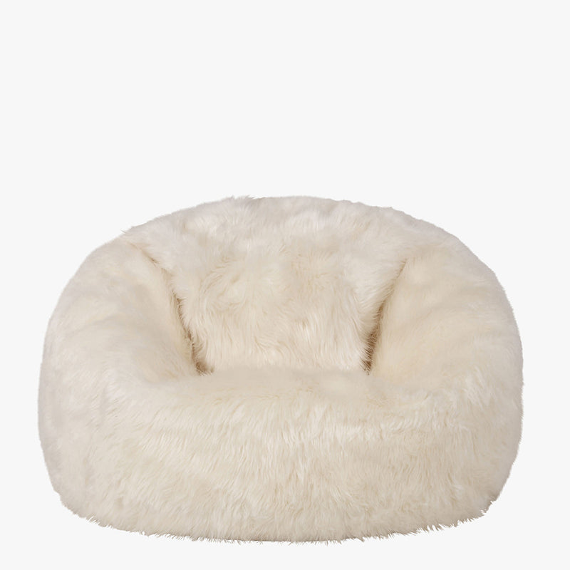Kids Kingston Luxury Faux Fur Classic Bean Bag - Beige