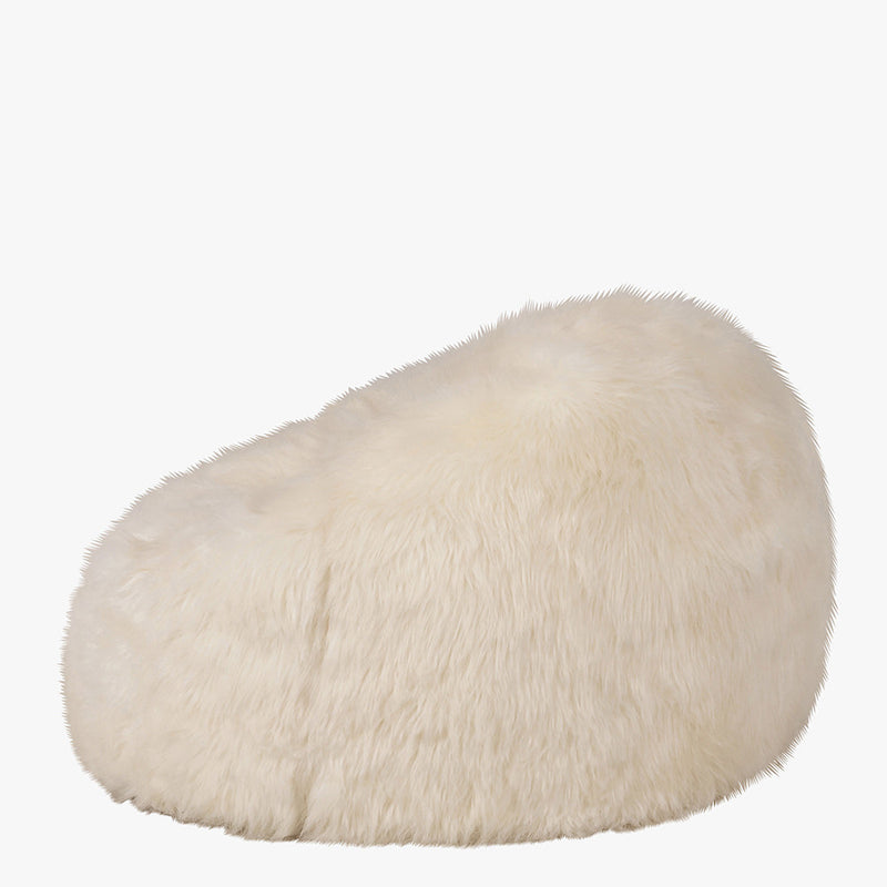 Kids Kingston Luxury Faux Fur Classic Bean Bag - Beige