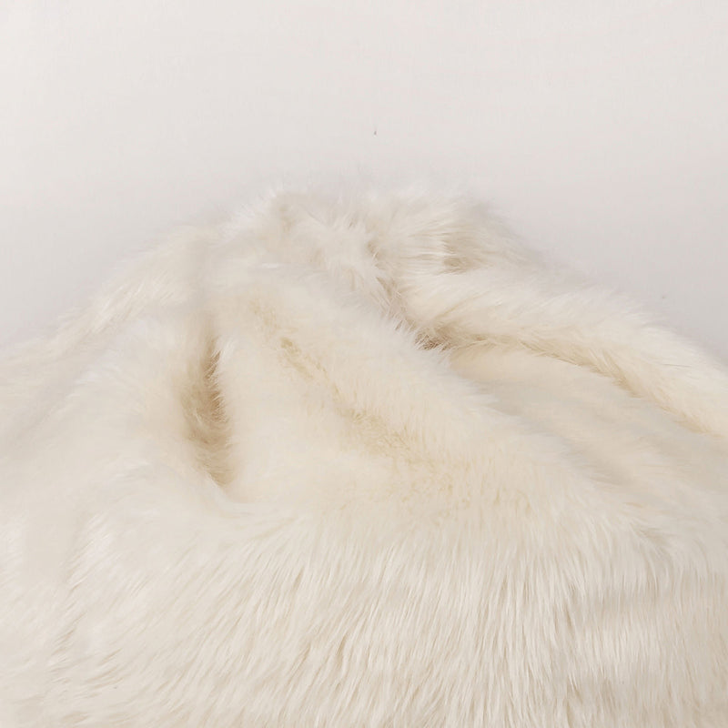 Kids Kingston Luxury Faux Fur Classic Bean Bag - Beige