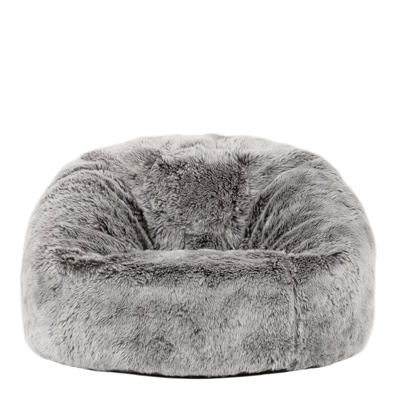 Kids Kingston Luxury Faux Fur Classic Bean Bag - Grey