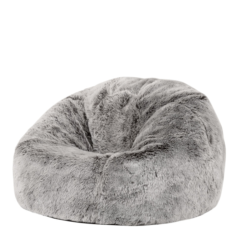 Kids Kingston Luxury Faux Fur Classic Bean Bag - Grey