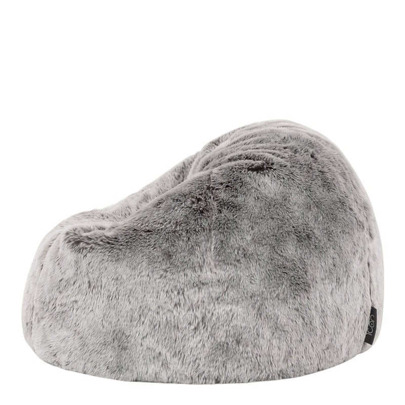 Kids Kingston Luxury Faux Fur Classic Bean Bag - Grey