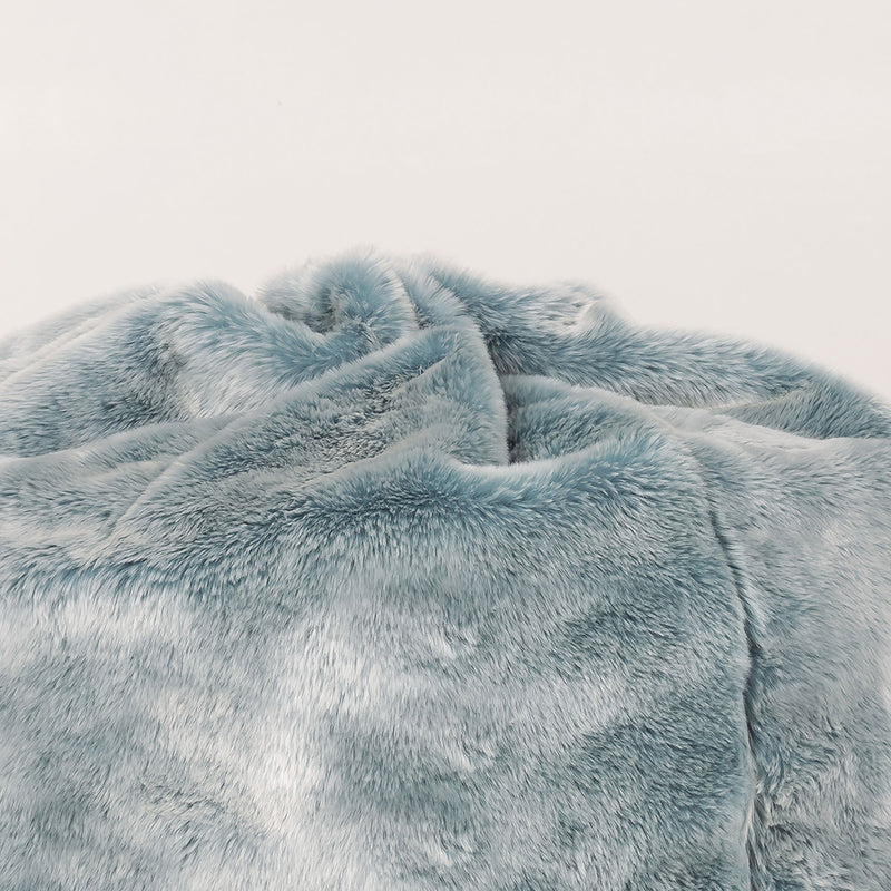 Kids Kingston Luxury Faux Fur Classic Bean Bag - Light Blue