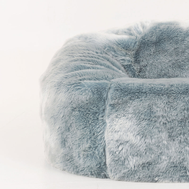 Kids Kingston Luxury Faux Fur Classic Bean Bag - Light Blue