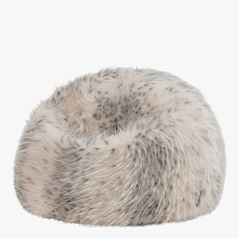 Kids Kingston Luxury Faux Fur Classic Bean Bag - Snow Leopard