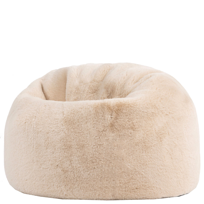Kids Kingston Luxe Faux Fur Classic Bean Bag - Natural