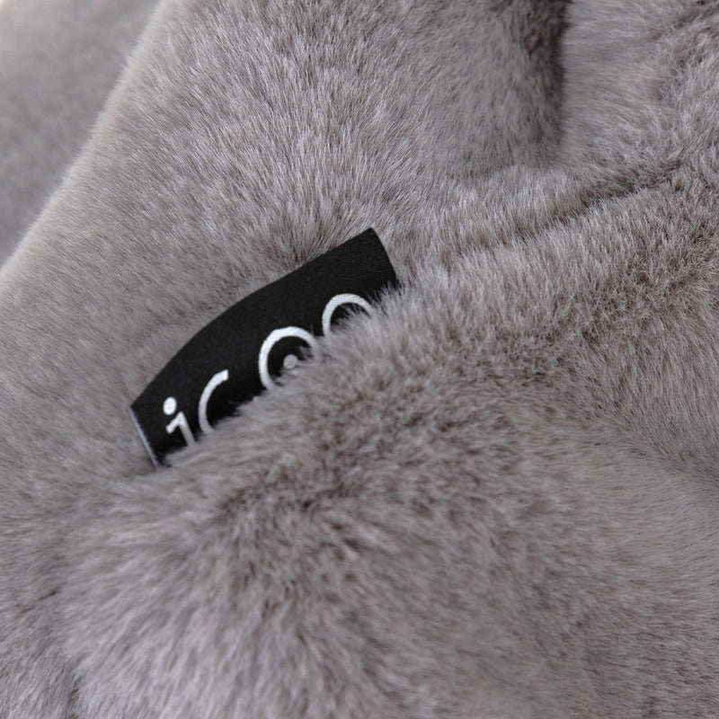 Kids Kingston Luxe Faux Fur Classic Bean Bag - Grey