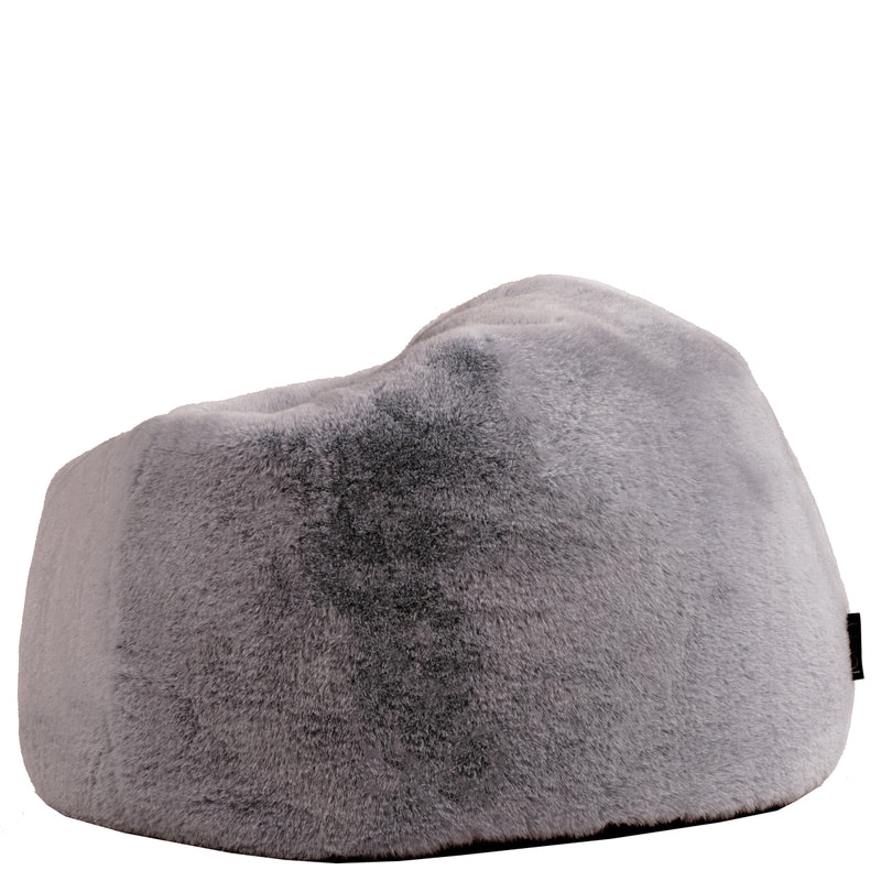 Kids Kingston Luxe Faux Fur Classic Bean Bag - Grey