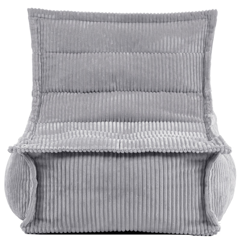 Kids Dolce Corduroy Lounger Bean Bag - Grey