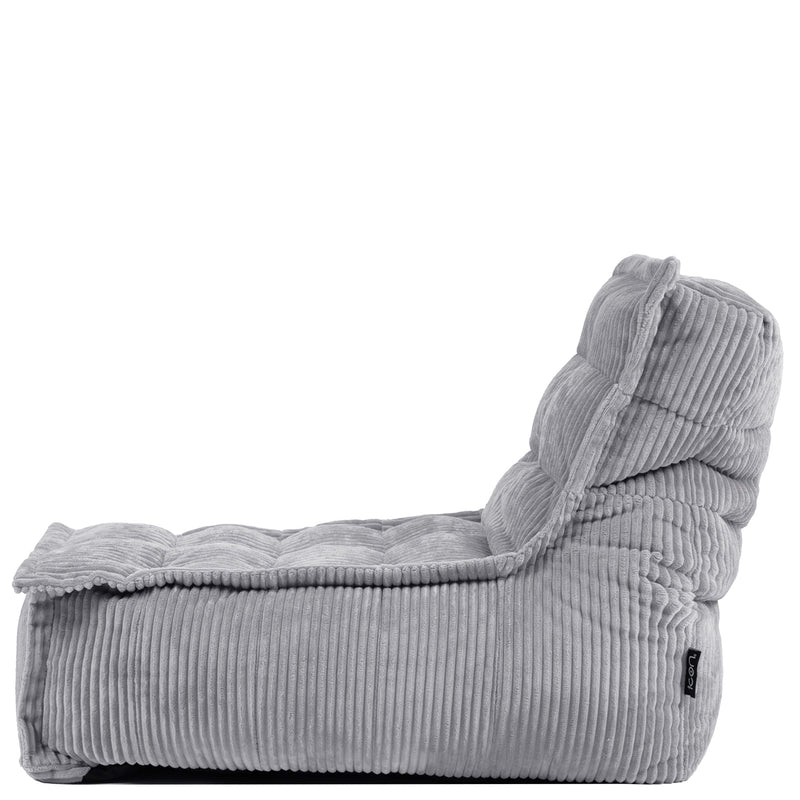 Kids Dolce Corduroy Lounger Bean Bag - Grey