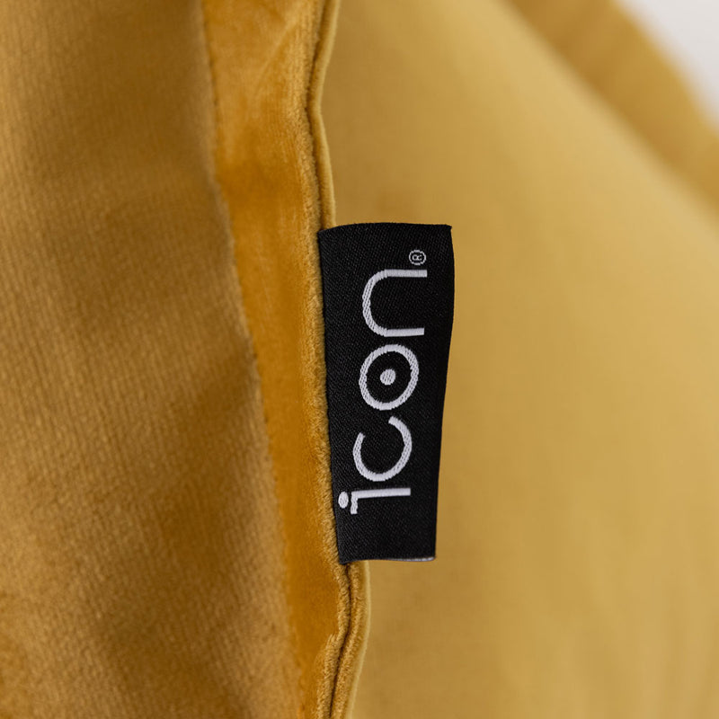 Vita Velvet Footstool - Ochre Yellow