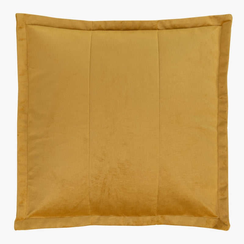 Vita Velvet Footstool - Ochre Yellow