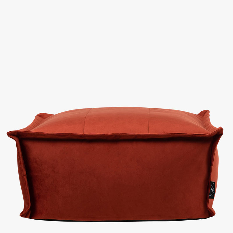 Vita Velvet Footstool - Terracotta