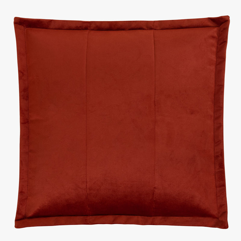 Vita Velvet Footstool - Terracotta