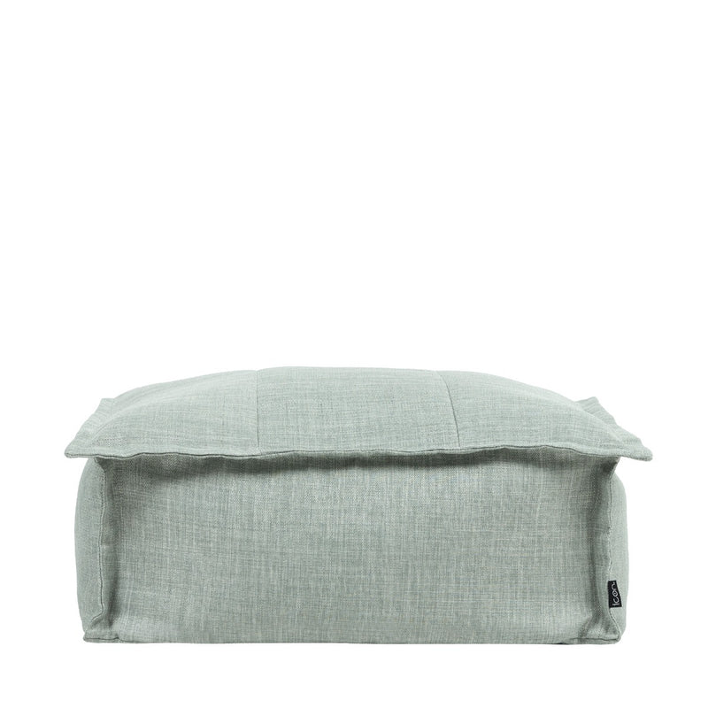 Vita Outdoor Woven Large Square Footstool - Green