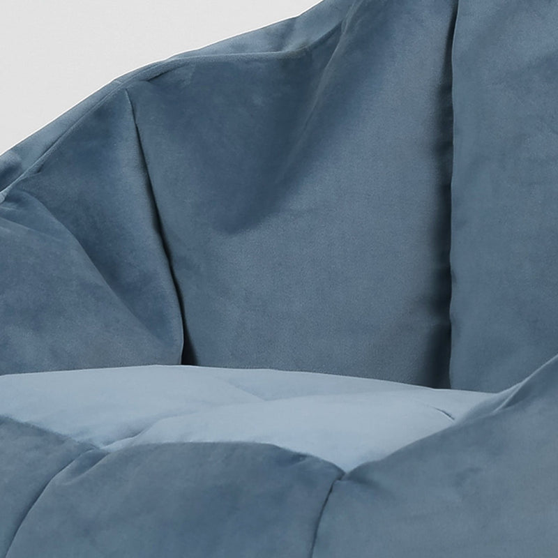 Sirena Velvet Bean Bag Accent Chair - Light Blue