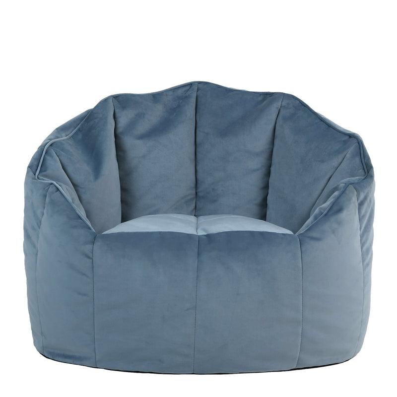 Sirena Velvet Bean Bag Accent Chair - Light Blue