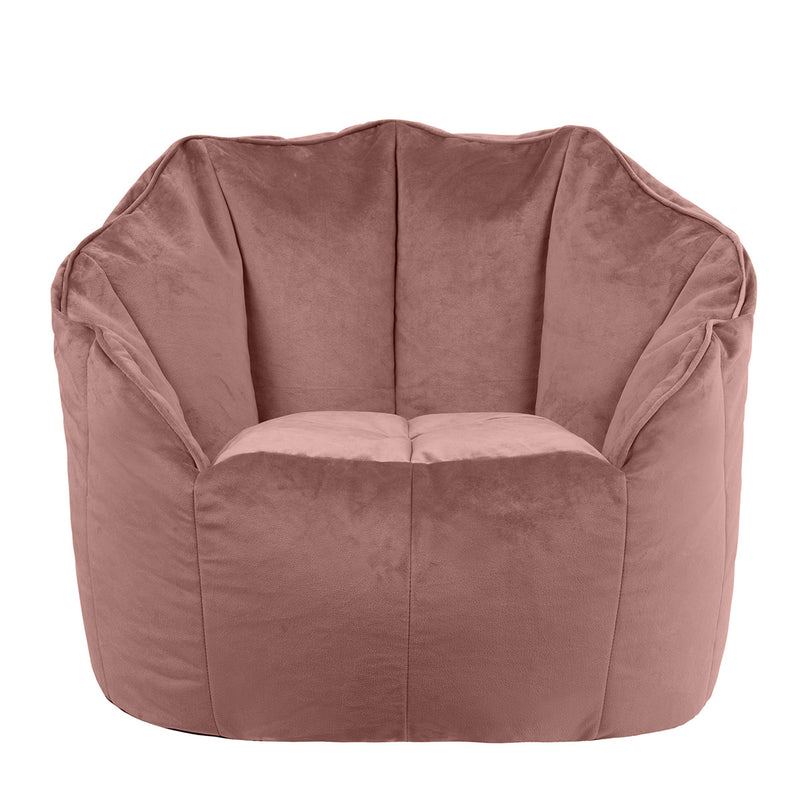 Sirena Velvet Bean Bag Accent Chair - Pink