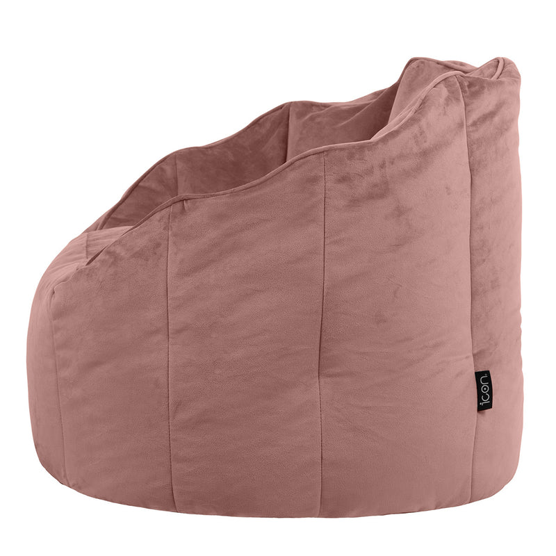 Sirena Velvet Bean Bag Accent Chair - Pink