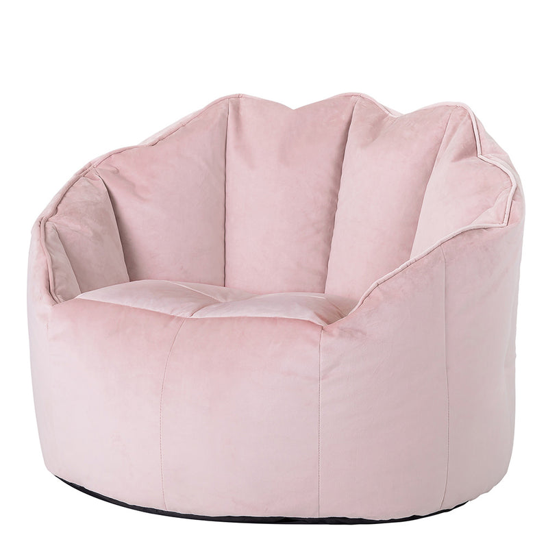 Sirena Velvet Bean Bag Accent Chair - Rose Dust Pink