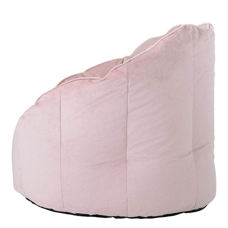 Sirena Velvet Bean Bag Accent Chair - Rose Dust Pink