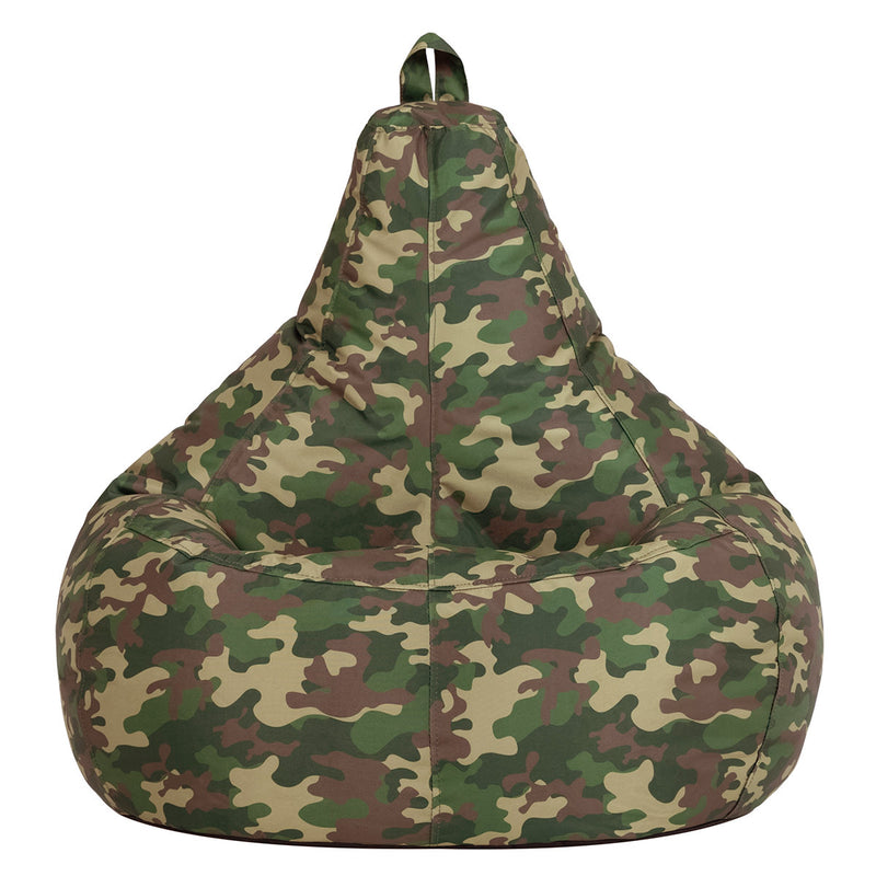 Gaming Water-Resistant High Back Bean Bag - Green Camo