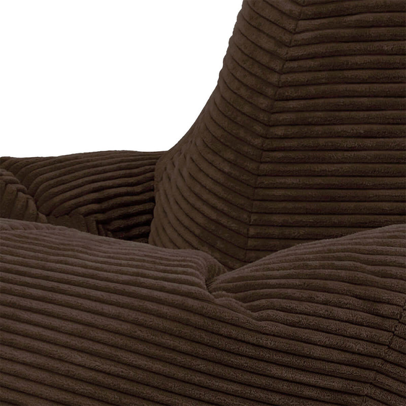 Dalton Cord High Back Bean Bag Recliner - Chocolate