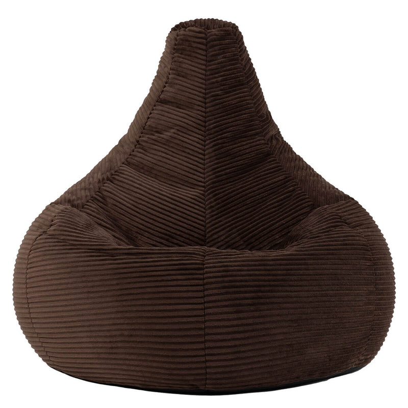Dalton Cord High Back Bean Bag Recliner - Chocolate
