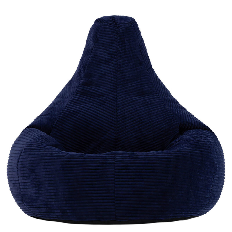 Dalton Cord High Back Bean Bag Recliner - Navy Blue