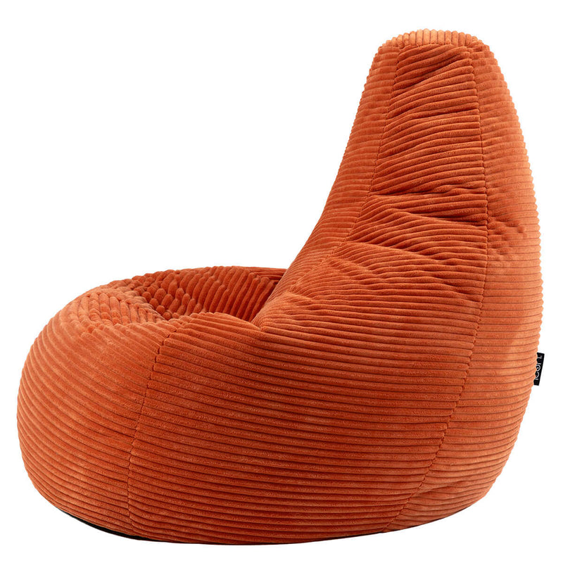 Dalton Cord High Back Bean Bag Recliner - Terracotta