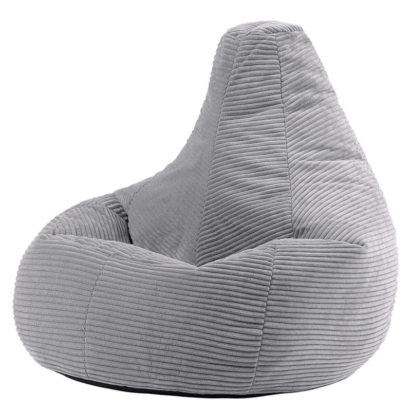 Dalton Cord High Back Bean Bag Recliner - Grey