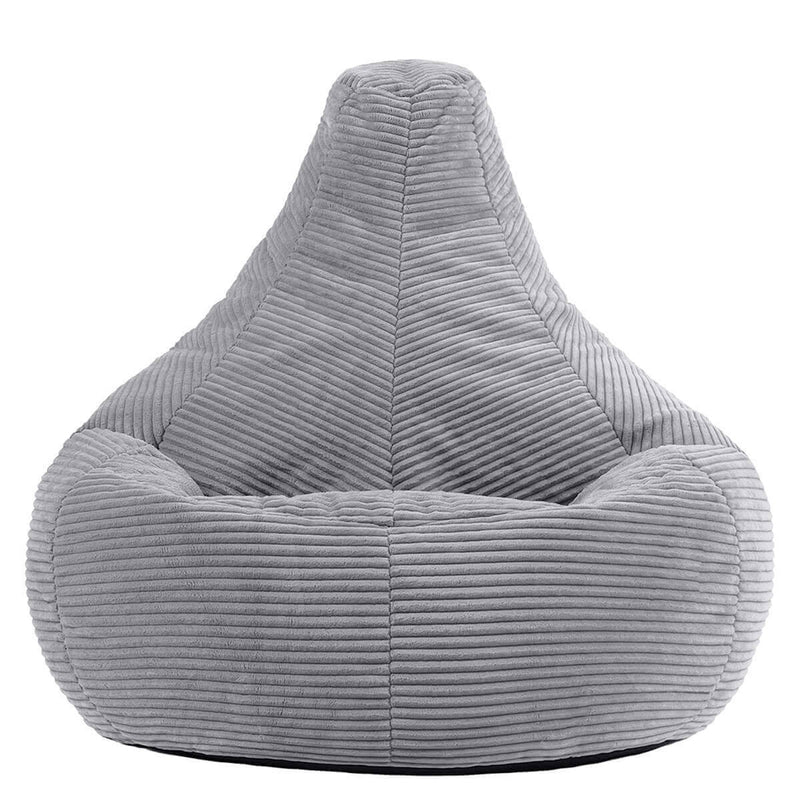 Dalton Cord High Back Bean Bag Recliner - Grey