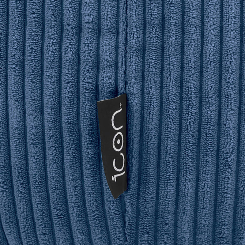Dalton Cord High Back Bean Bag Recliner - Denim Blue