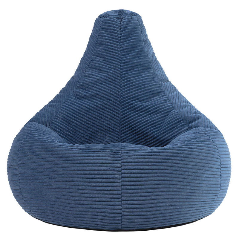 Dalton Cord High Back Bean Bag Recliner - Denim Blue
