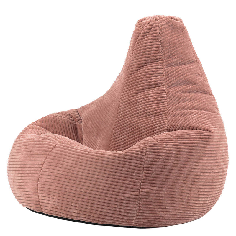 Dalton Cord High Back Bean Bag Recliner - Dawn Pink