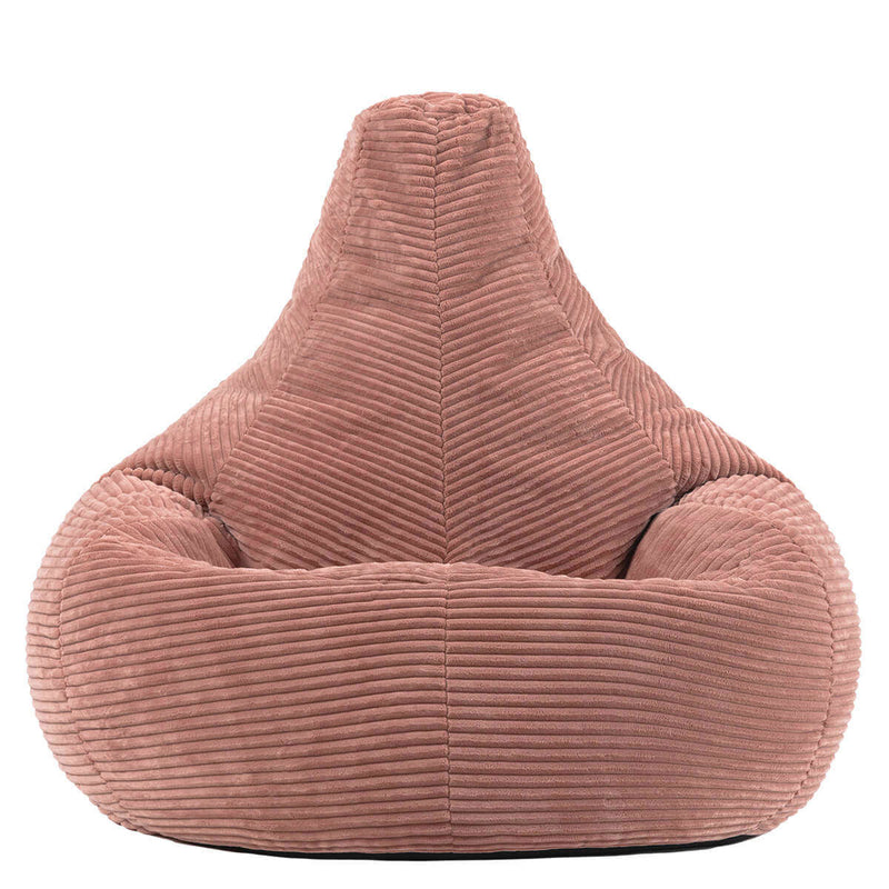 Dalton Cord High Back Bean Bag Recliner - Dawn Pink
