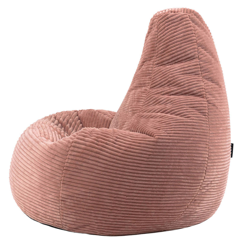 Dalton Cord High Back Bean Bag Recliner - Dawn Pink