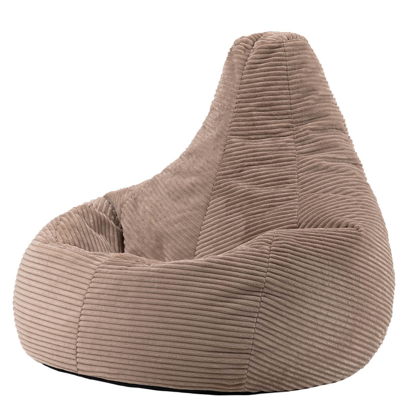Dalton Cord High Back Bean Bag Recliner - Mocha Brown