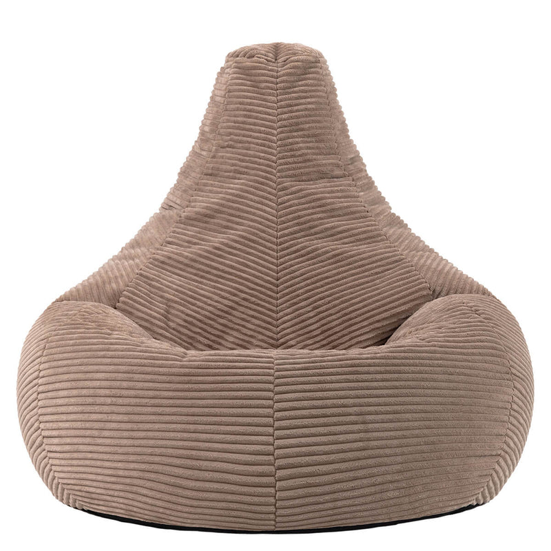 Dalton Cord High Back Bean Bag Recliner - Mocha Brown